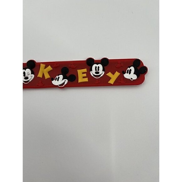 Disney Parks Mickey Mouse Red Slap Bracelet Many Faces of Mickey Oh Boy! - Picture 6 of 8